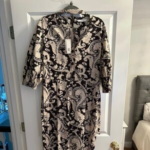 Rebecca Taylor Paisley Jumpsuit - Espresso and Cream